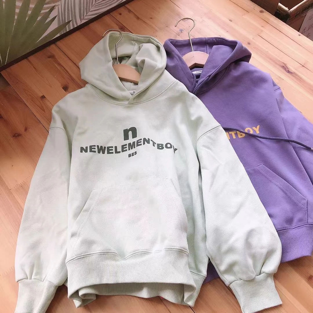 C140大童以橙新款秋款N字母连帽卫衣6639