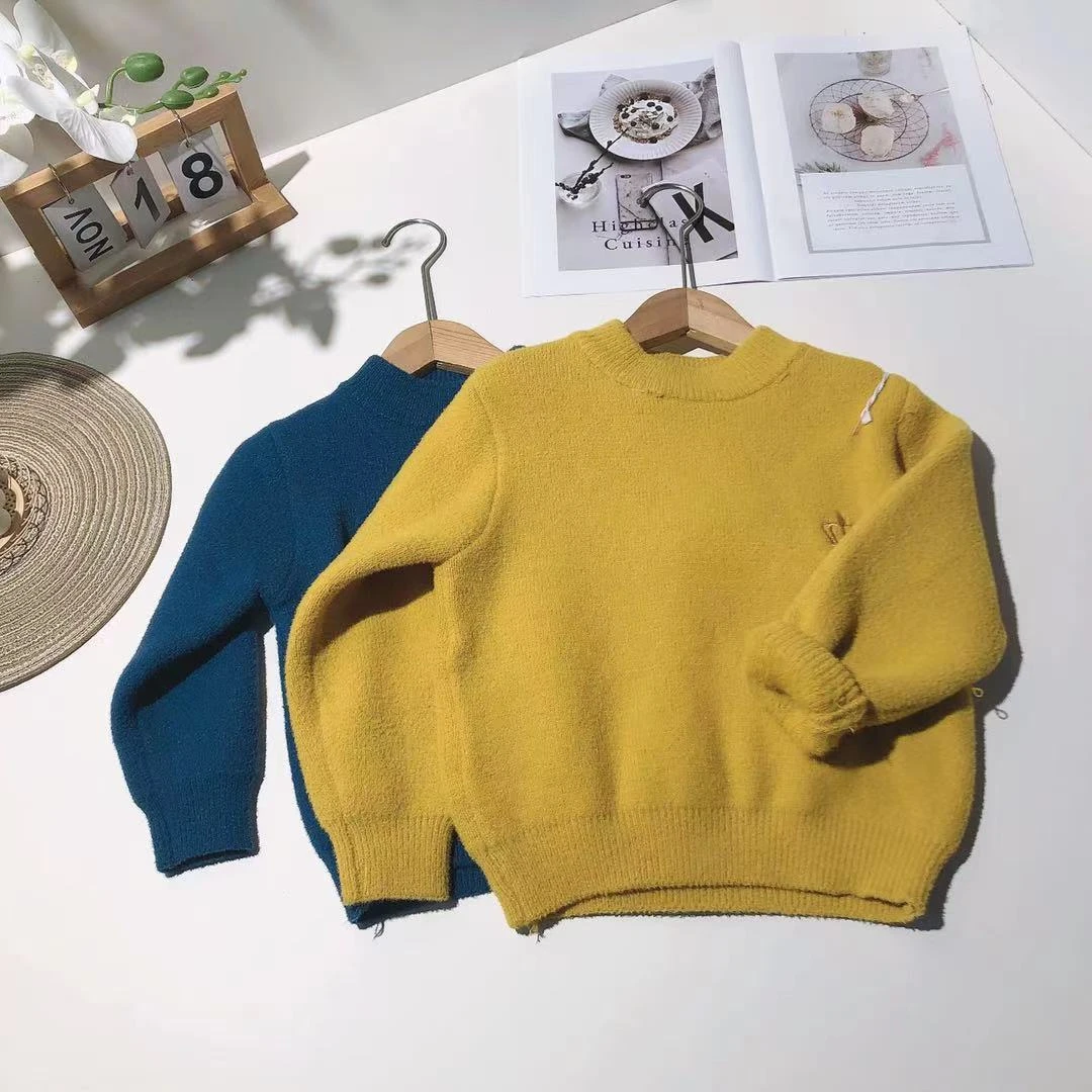 B071儿童冬季皇小冠图案毛衣