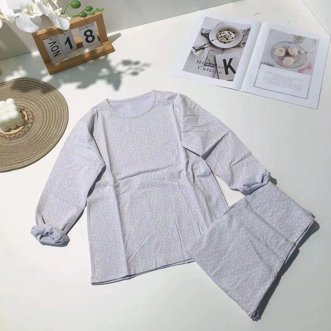 B81儿童莱卡家居套装满印小花款