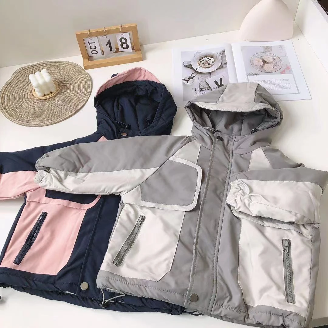 K061儿童冬季加绒外套S字母款