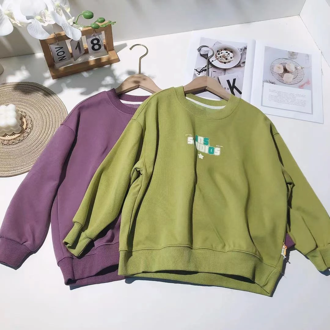 B235儿童小喆新款春秋卫衣I字母五角星