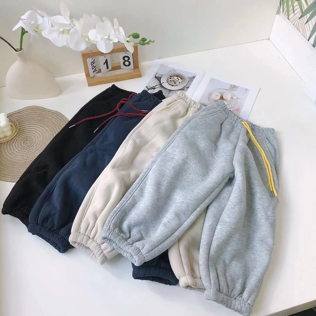 C066儿童加厚绒休闲裤8872