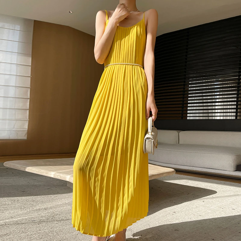 宽松连衣裙裙子显瘦气质长裙高腰时尚夏季休闲百搭法式小众中长款