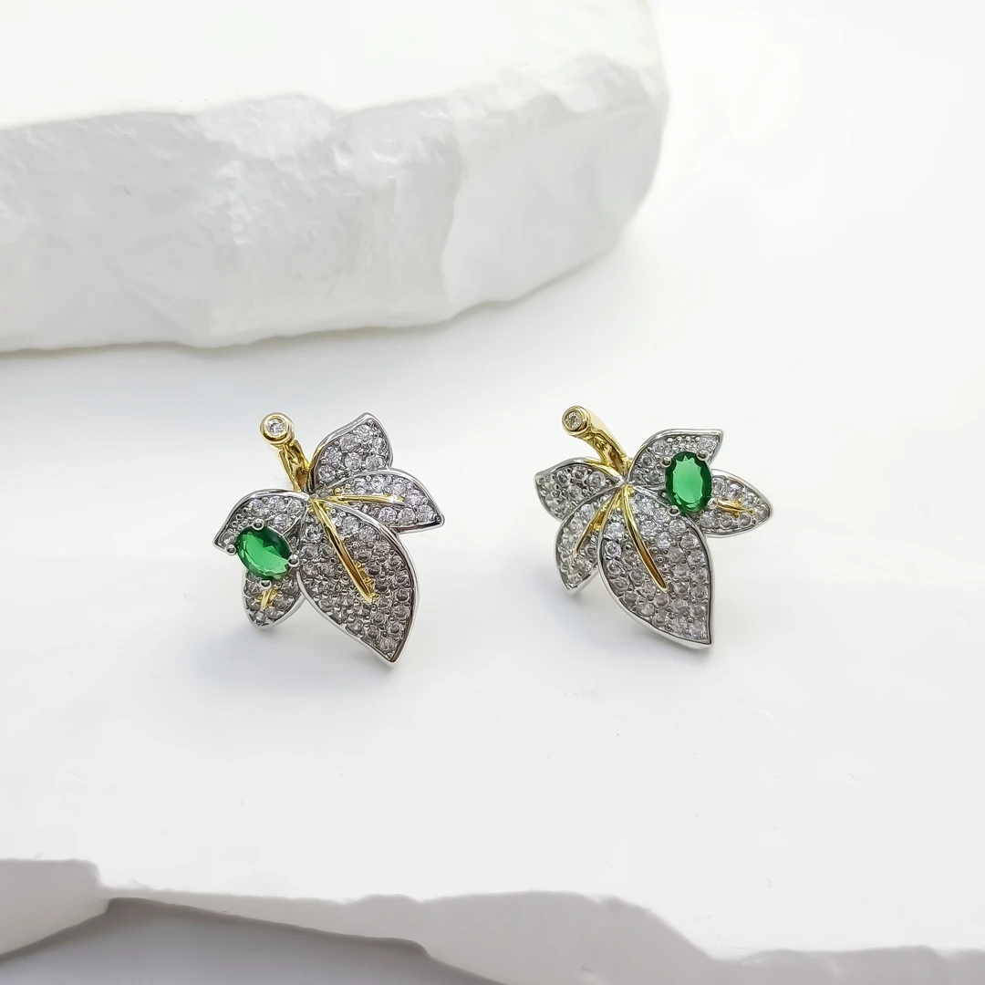 铜合金合成锆石耳饰 HLM-55808 耳饰个性简约小众简约欧美