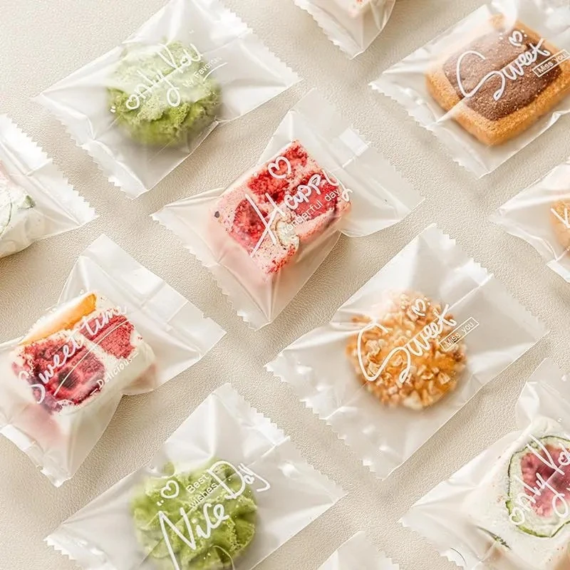 月饼雪花酥包装袋奶枣饼干袋春节糖果袋烘焙包装自封机封袋100只