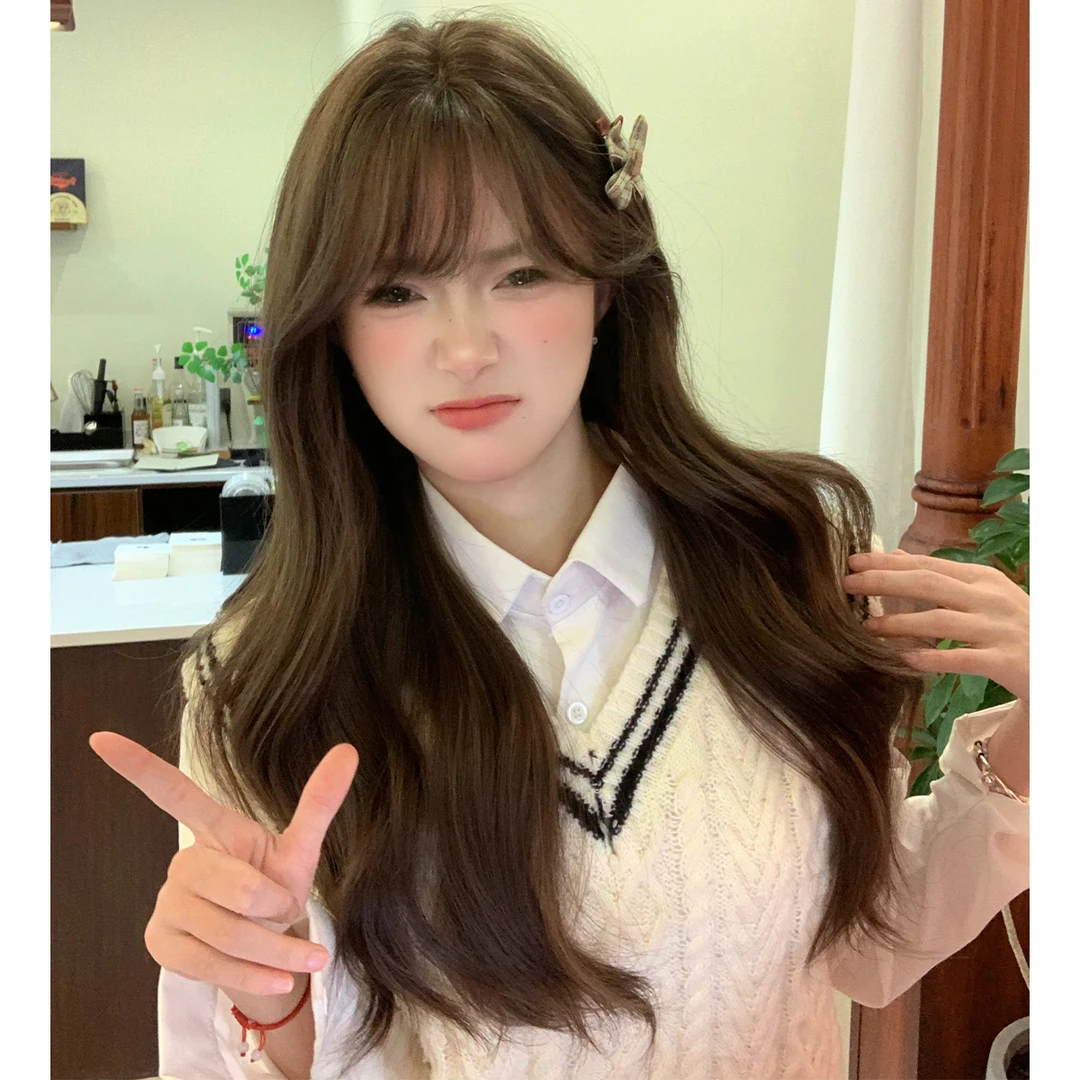 假发冷棕波浪卷时尚气质lolita网红同款假发全头套