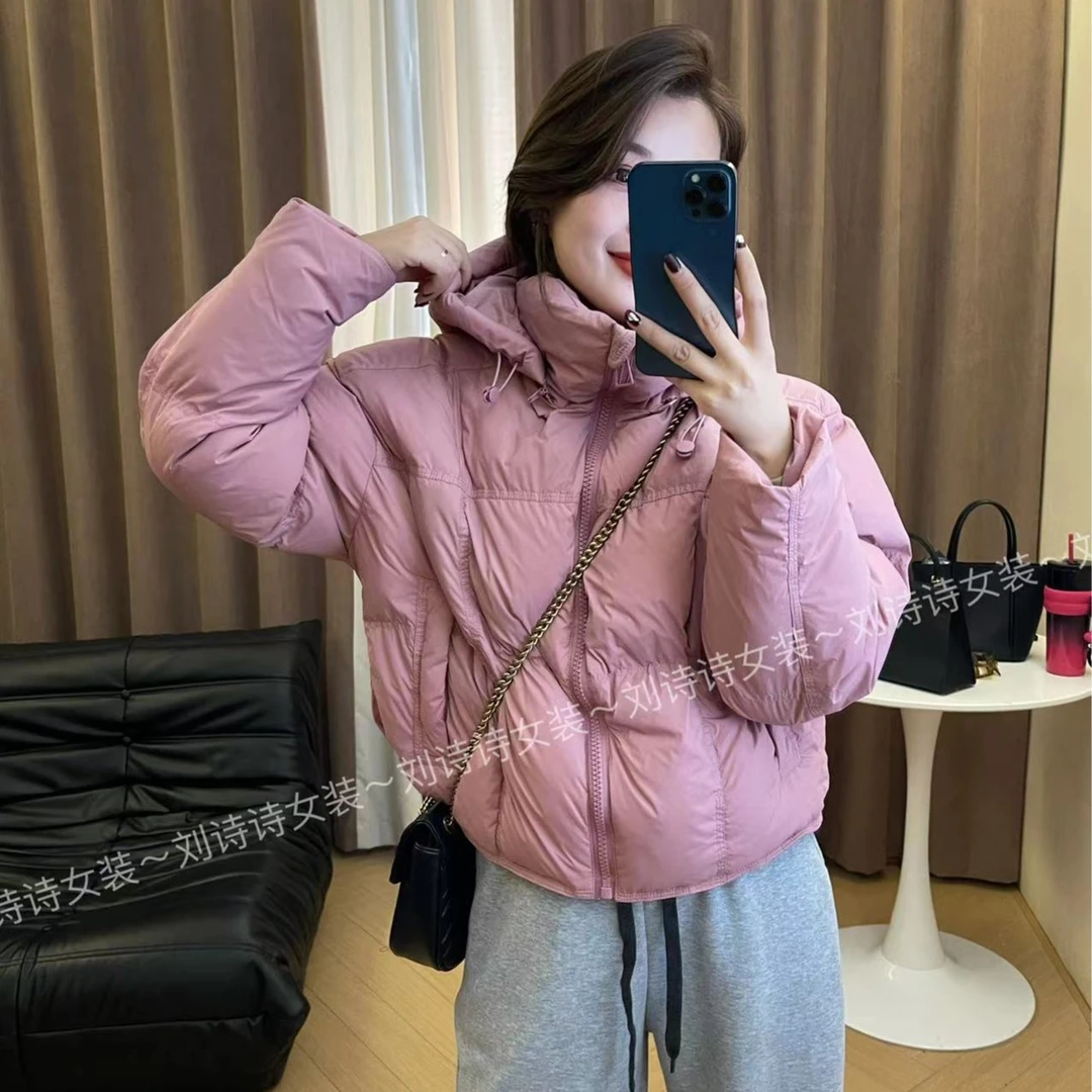 肯豆风～推荐新国标90白鸭绒帽子可脱卸高端羽绒服23065