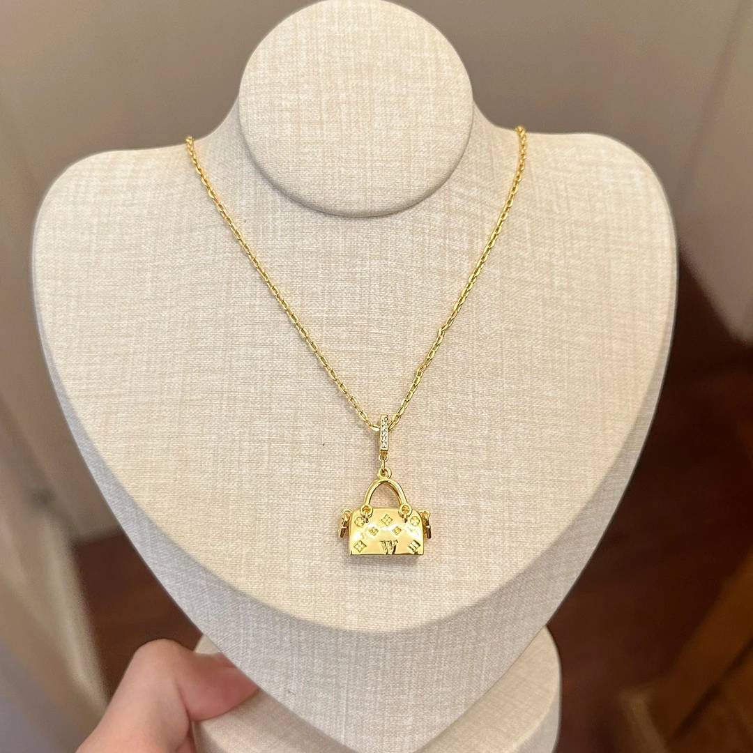 铜合金合成锆石项链 X0202 时尚气质特色包包项链