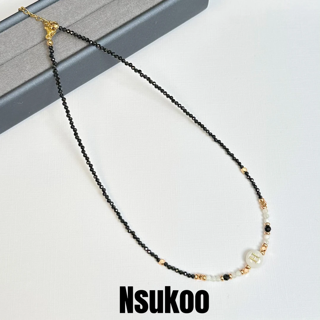 铜合金项链 X0082时尚轻奢个性休闲百搭黑色字母项链