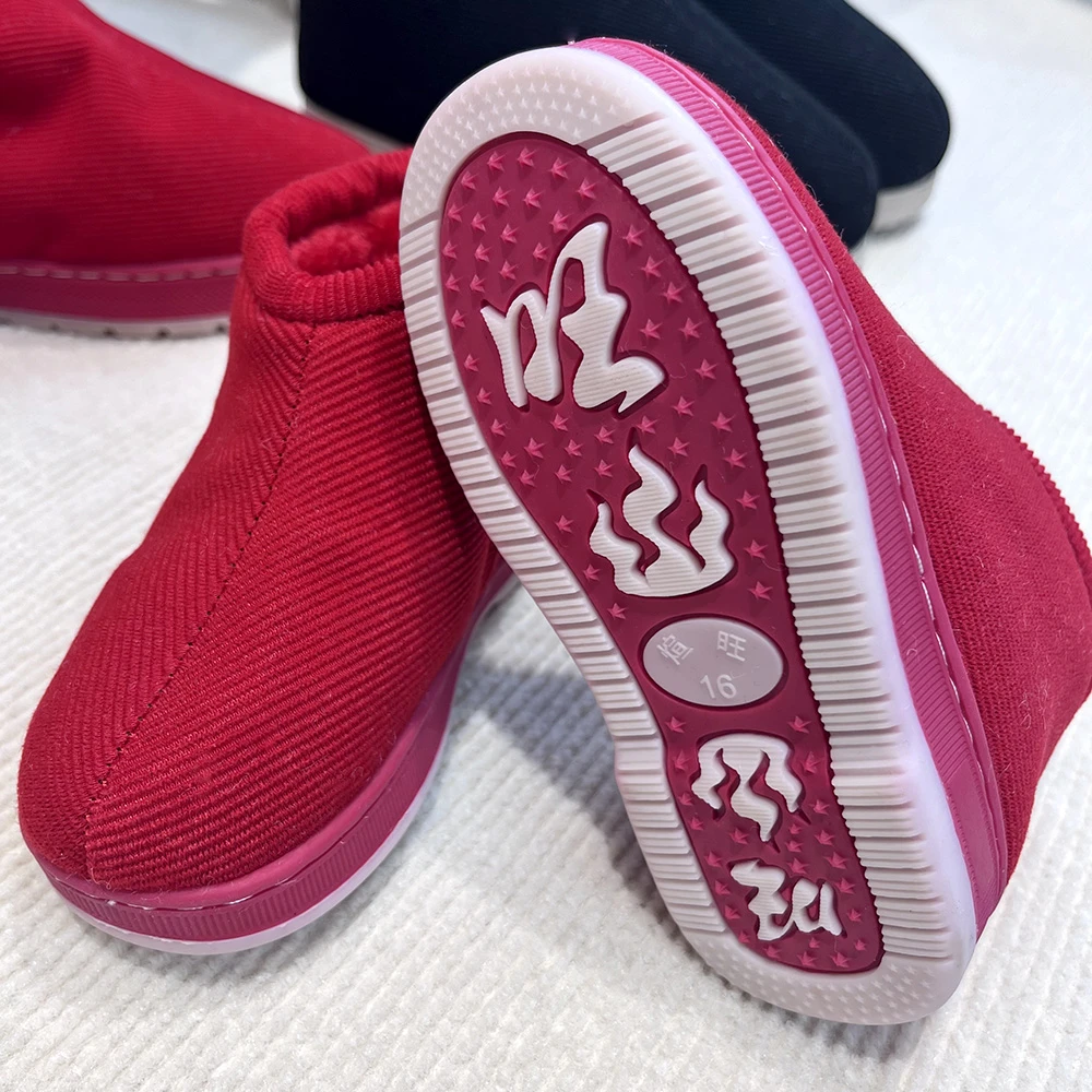 保暖棉鞋男女通用冬季大棉高帮棉鞋纯手工加厚中大童棉鞋加绒