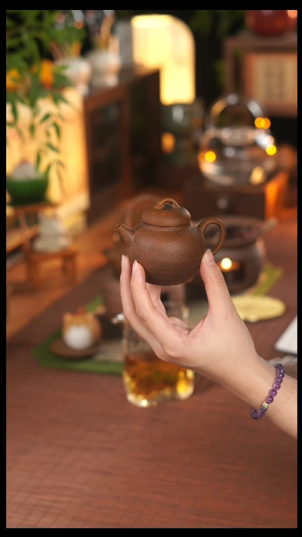 【闪购商品】老岩泥酱油釉圆满壶