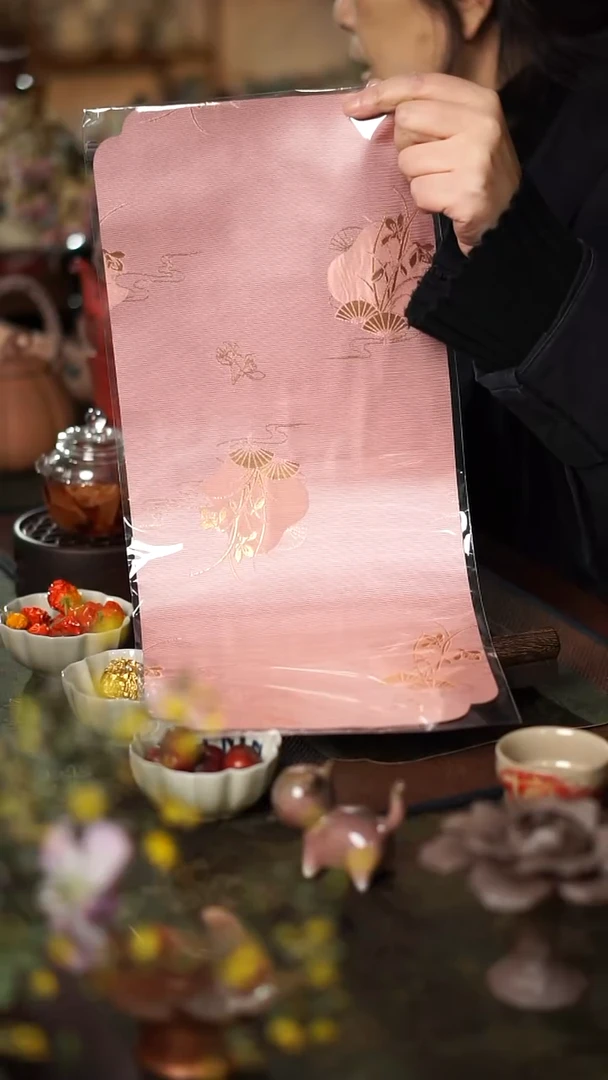 【闪购商品】密胺瓷片茶席粉色