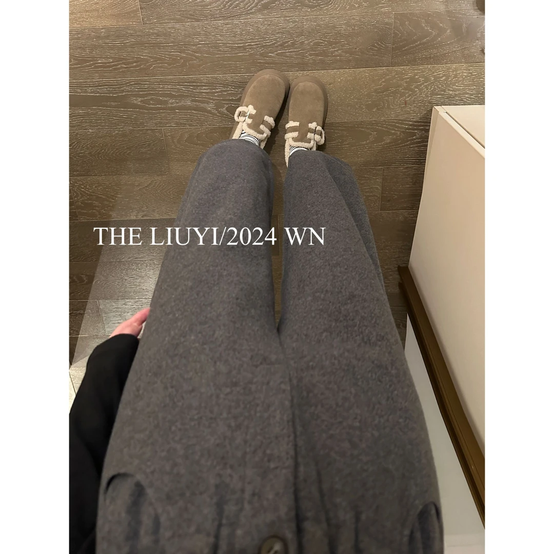 【LIUYI】灯笼奶奶裤~冬季绒感加厚羊毛混纺九分裤412077