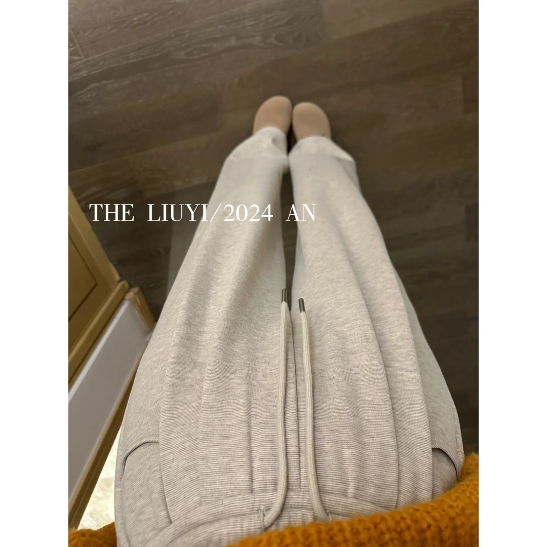 【LIUYI】燕麦裤～秋冬羊毛混纺蚕丝休闲裤49115