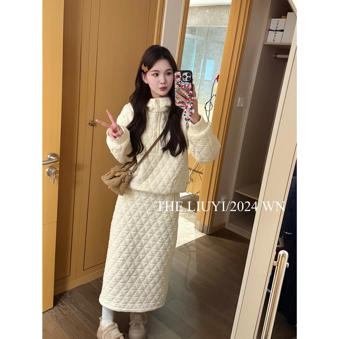 【LIUYI】泡芙小姐～冬季绗棉休闲套组/套装412135