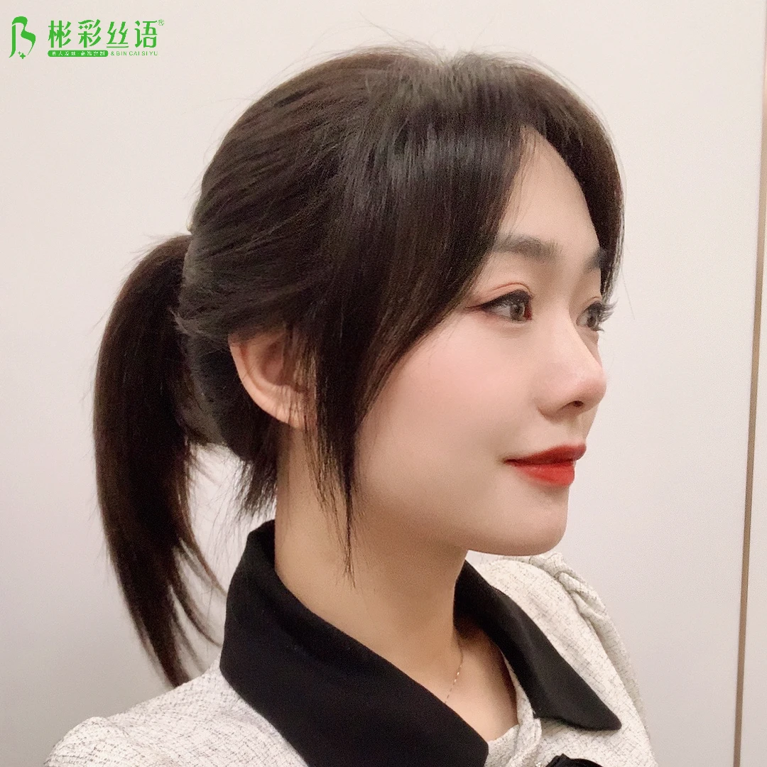 [齐肩中长发]任意烫染定制手工纯真发气质假发栗棕色自然色调节