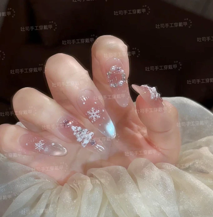 【初雪猫眼】纯欲猫眼纯手工穿戴甲美甲反复使用