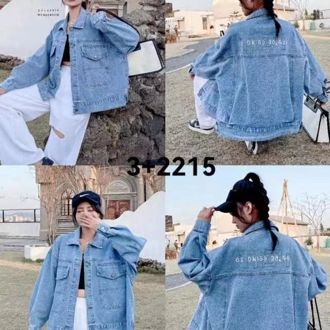 【160斤】新款秋季韩版宽松牛仔上衣潮款【2215标】