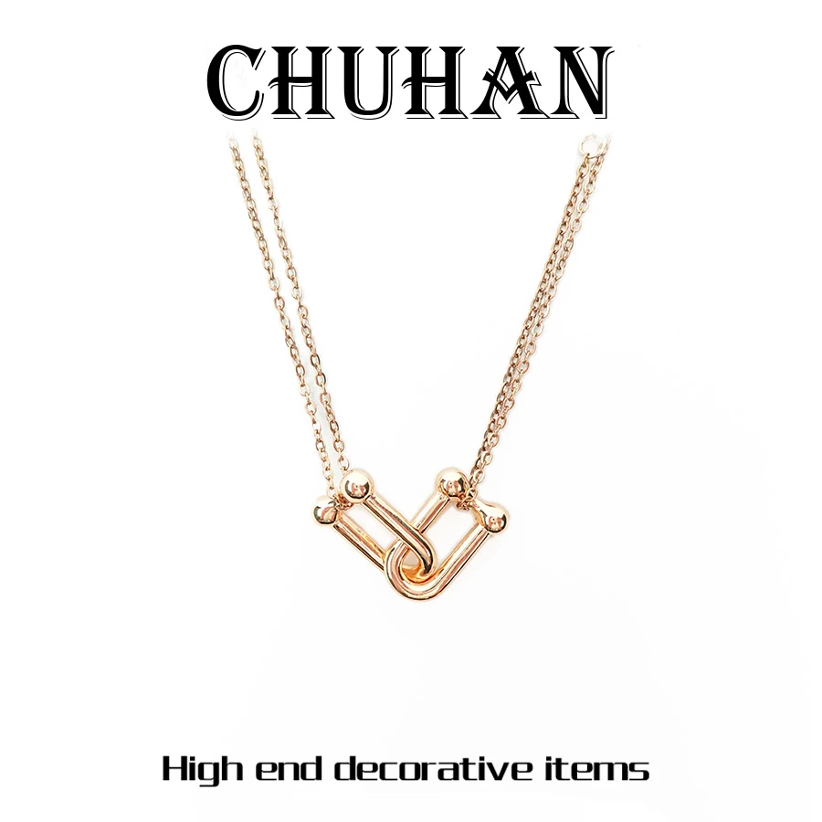 铜合金项链 【CHUHAN/初菡】轻奢时尚小众简约百搭精致项链~3321