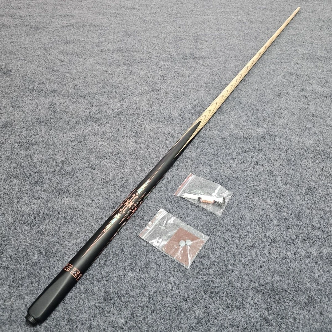 新款小头台球杆中式黑八灵镜桌球杆一体通杆入门10MM会员杆