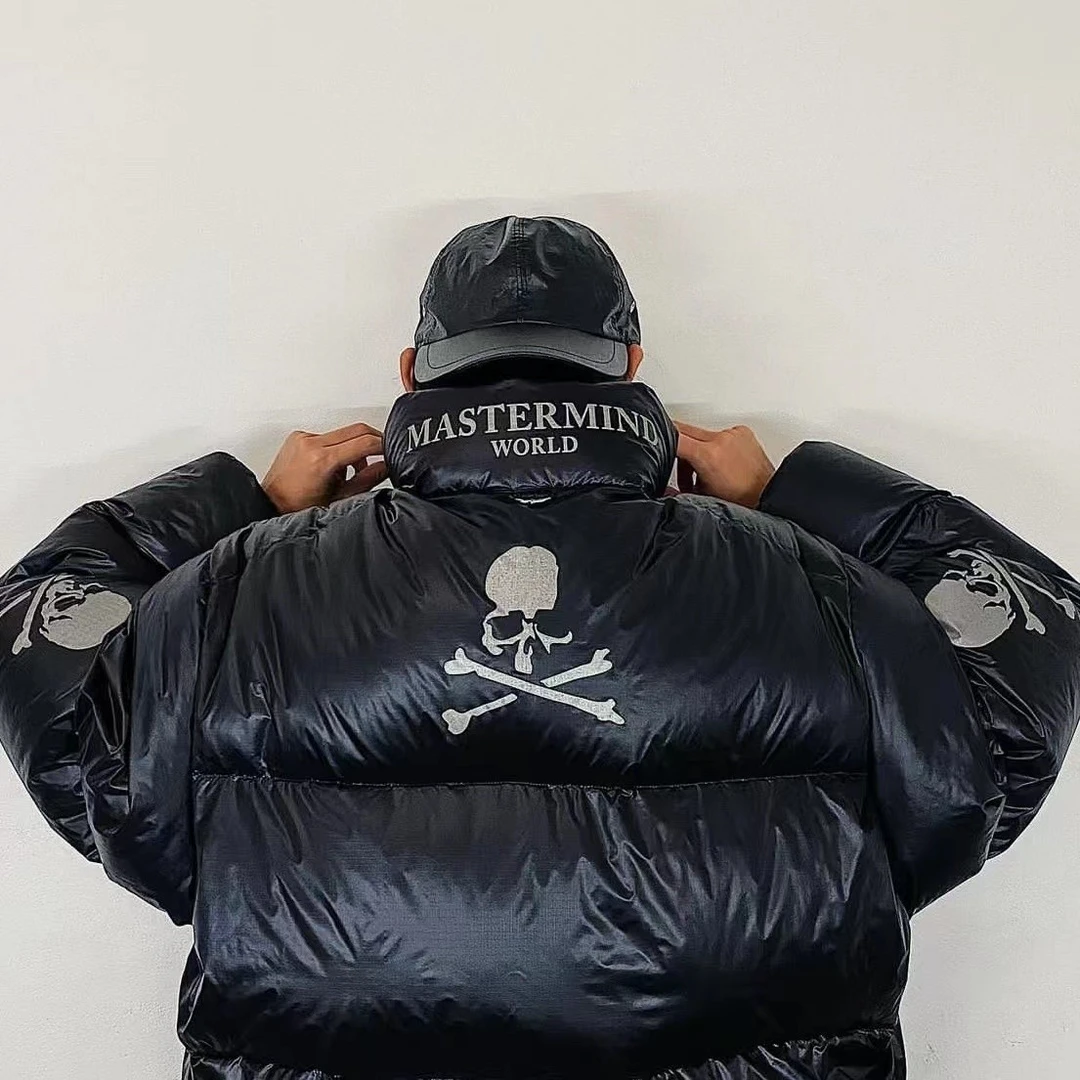 MASTERMIND ROMANTIC骷髅印花立体裁剪特宽松面包棉服休闲棉衣