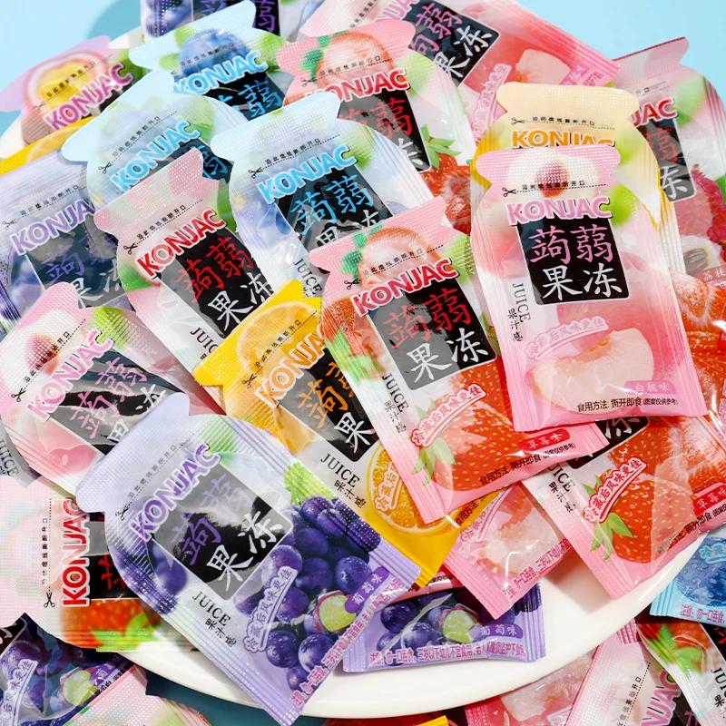 ★40个仅需3.99！巧遇心蒟蒻果冻低卡零脂肪低热量什锦果汁果冻零食