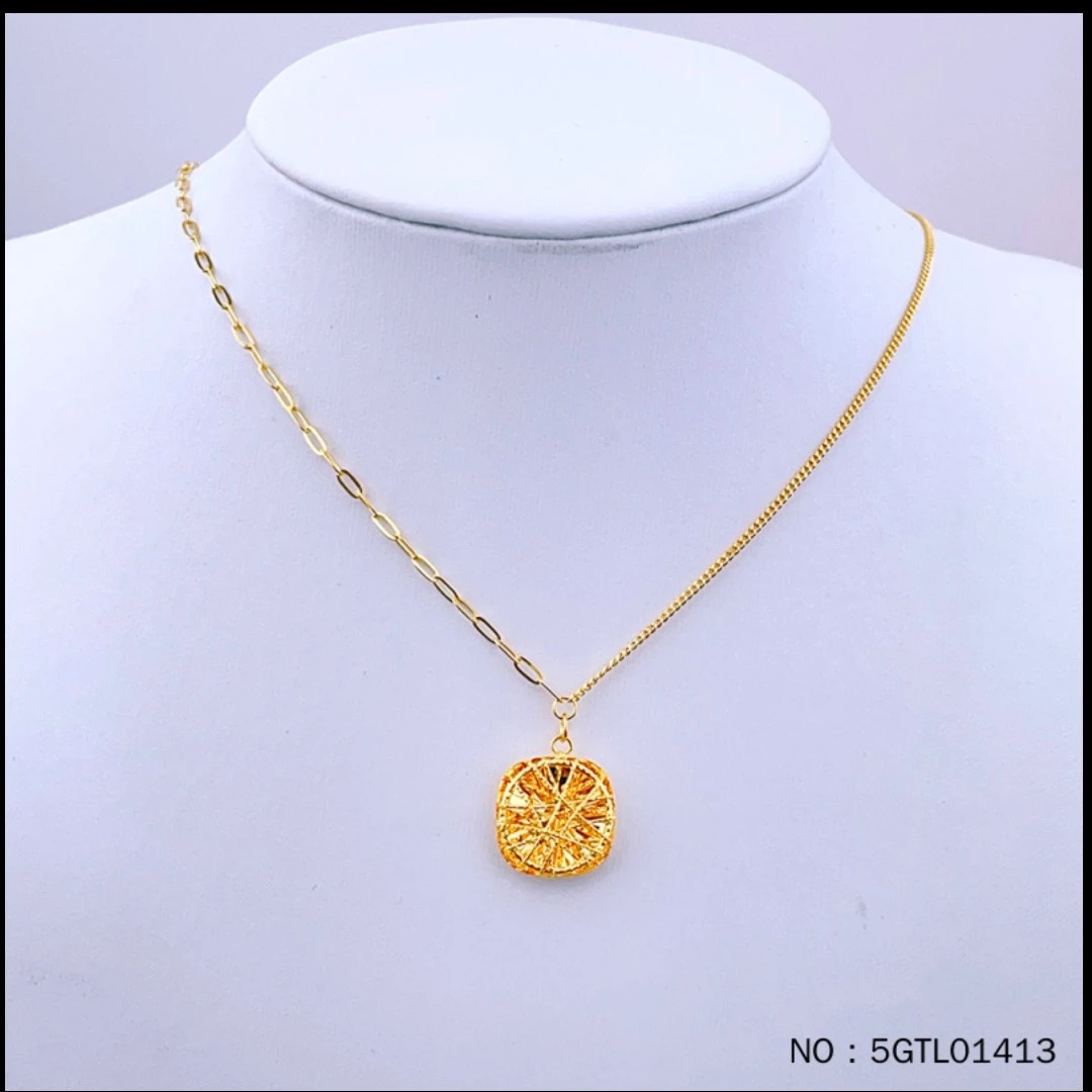 点哥黄金珠宝甄选足金999绕线小方糖套链