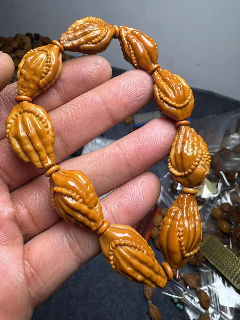 橄榄核雕佛手男女士文玩手串