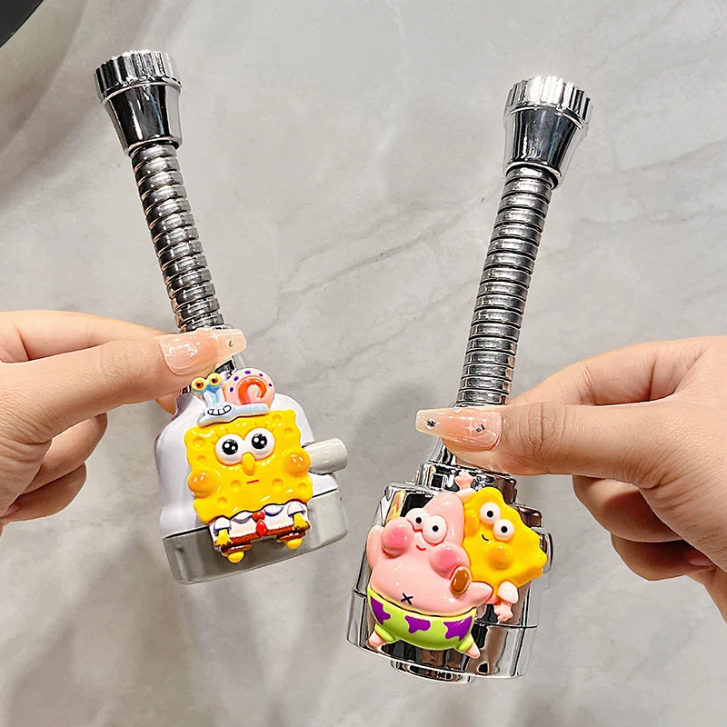 水龙头延伸器万能接头可爱卡通海绵宝宝厨房洗手池花洒防溅水神器