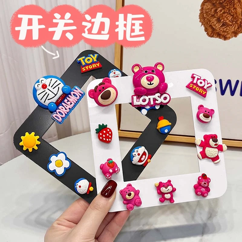 网红开关边框套贴墙贴可爱卡通卧室客厅灯开关保护套插座装饰贴