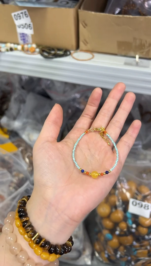 【闪购商品】蜜蜡手链未镶嵌蜜蜡珠多宝松款手链[101]