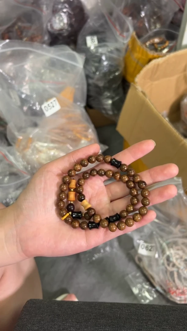 【闪购商品】苏木（金丝檀）手串/手链金丝檀乌木竹节设计款[0538]