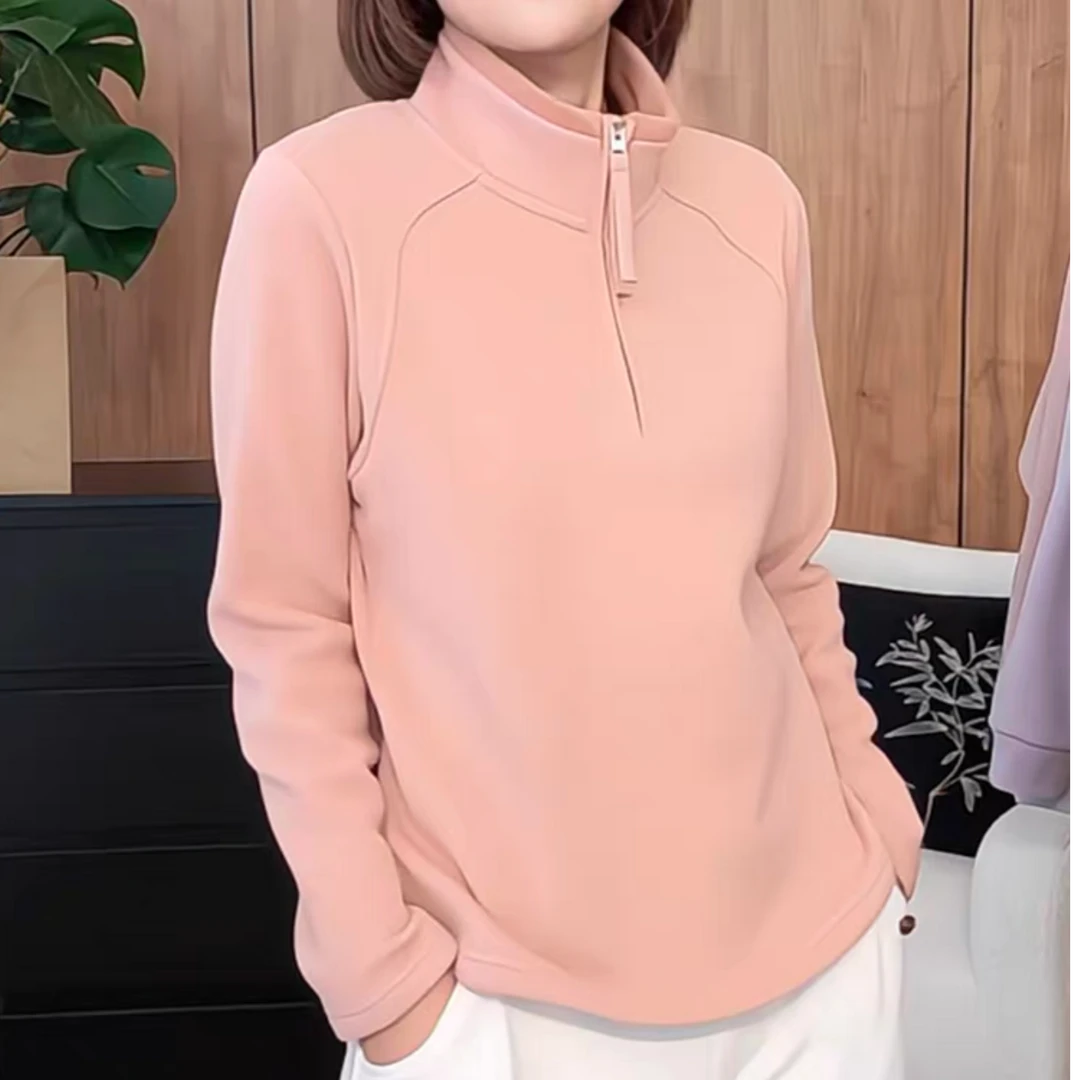 2024新款爆款秋冬长袖时尚休闲洋气网红宽松显瘦百搭加厚双面德绒