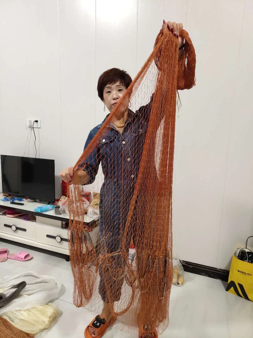 两指网眼轮胎线，3米高，4米高，渔网，铅坠子，纯手工，一开到顶