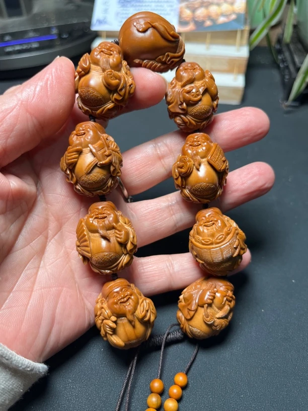2.4老油核，男士手链八宝财神