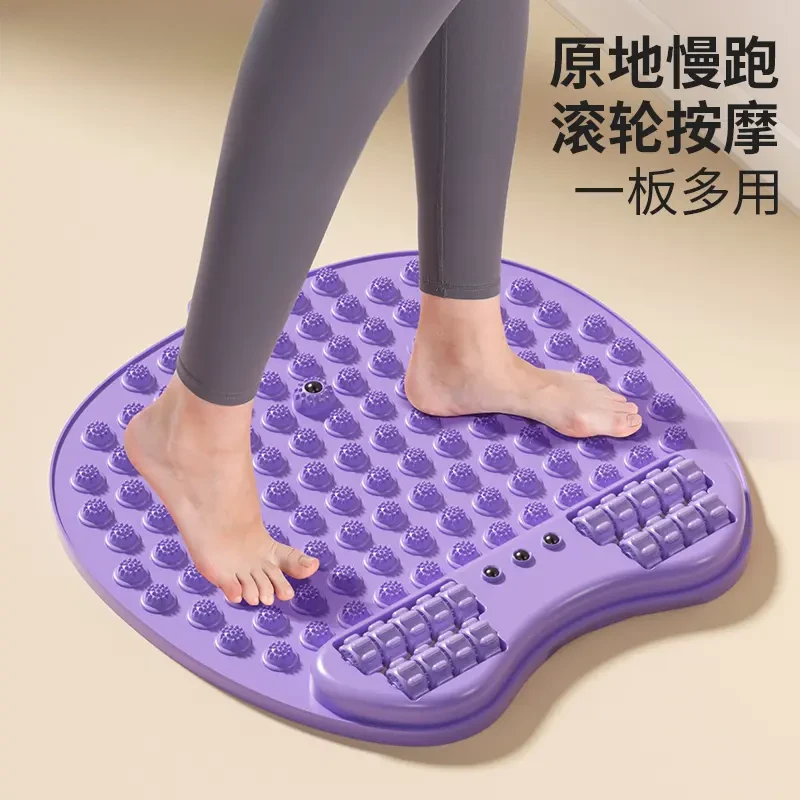 指压板原地慢跑足底按摩垫男女多功能滚轮放松按摩脚底垫踩趾压板