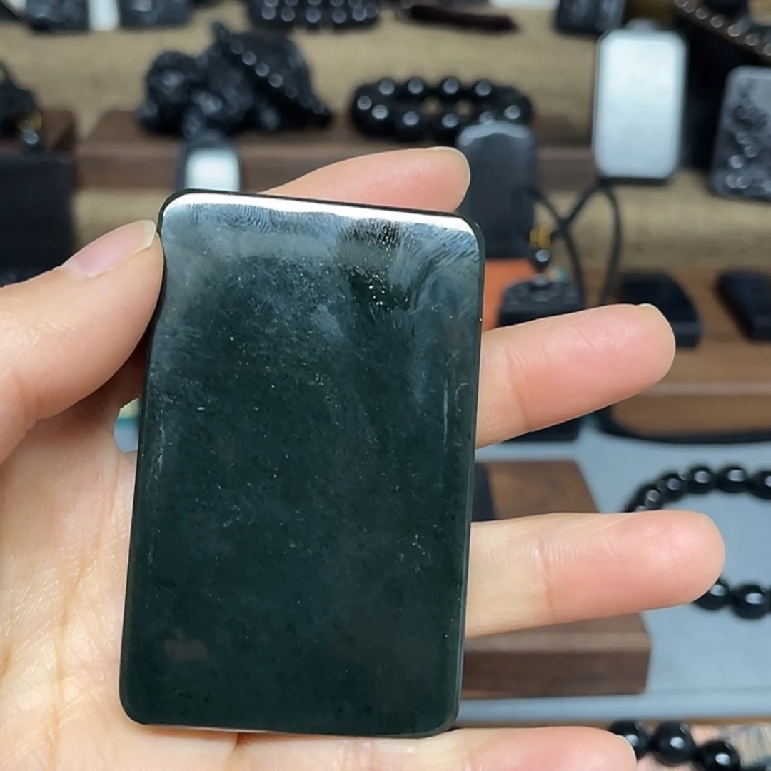 【闪购商品】和田玉（青玉）吊坠(不含链)未镶嵌青玉蓝调46牌