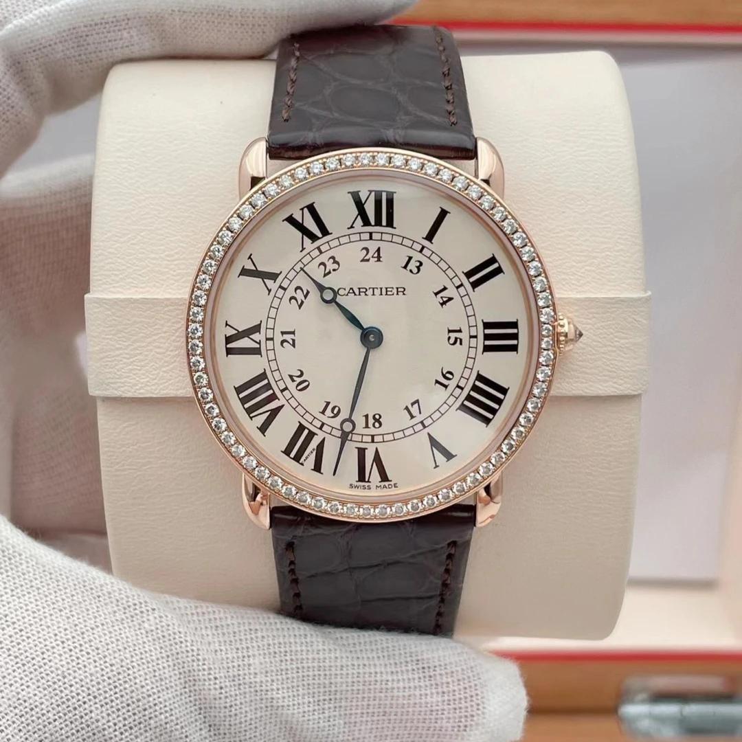 99新 Cartier/卡地亚 （东哥名表）卡地亚路易原钻手动机械表径36mm