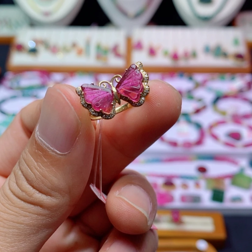 【闪购商品】碧玺戒指，18K金镶嵌