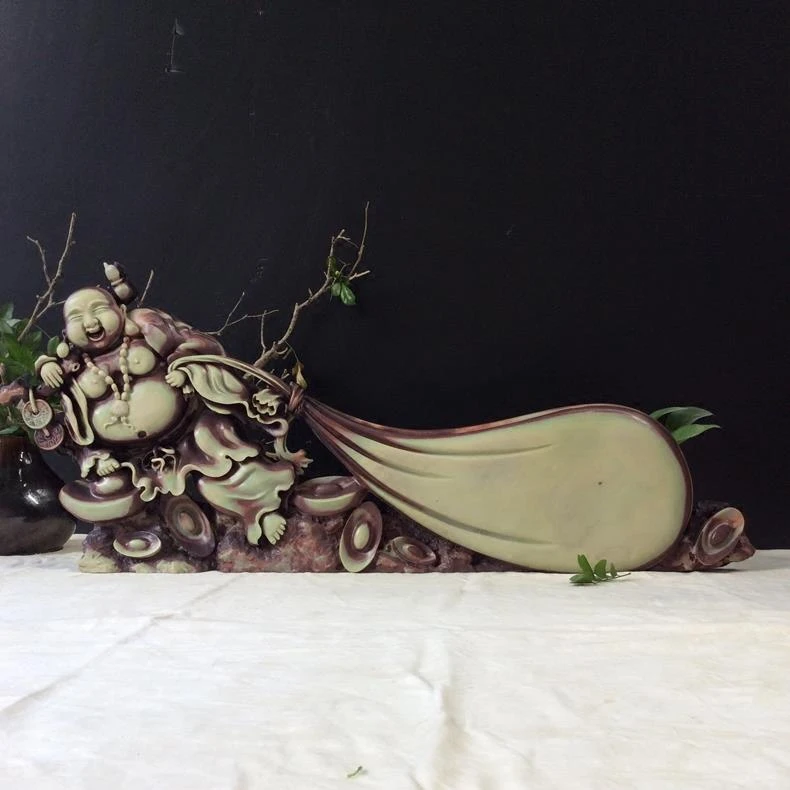 厂家直销点缀紫袍玉带室内石摆件石雕摆件精品玉雕石雕手工雕刻