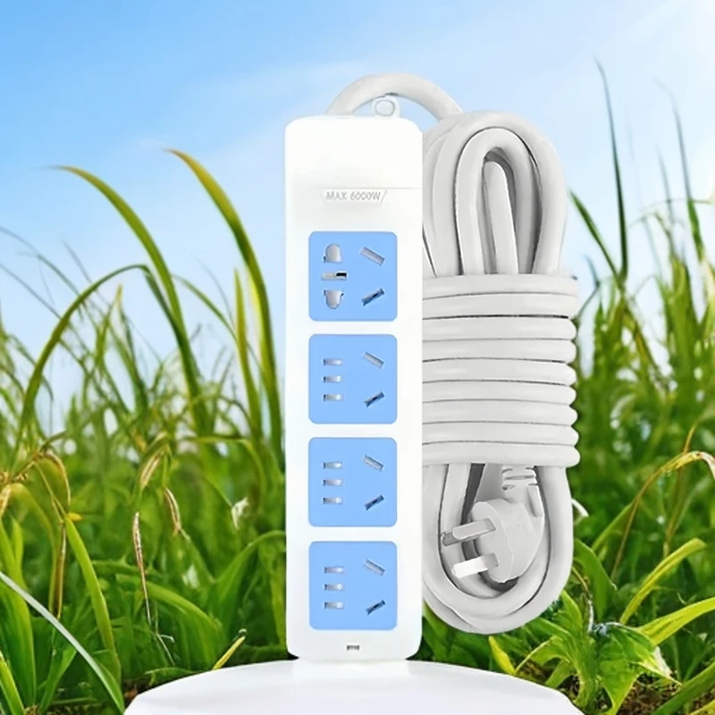 国标纯铜插座加粗大功率6000排插多功能插排10A16A通用延长电源线