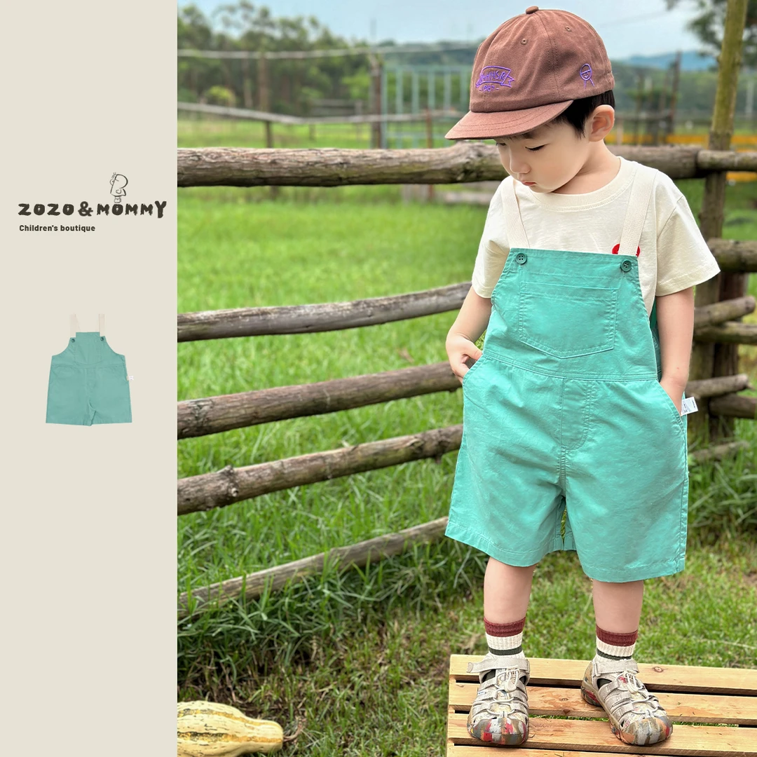 6/6新品【海盐泡泡】夏日糖果背带裤夏季婴幼童男女宝休闲薄款宽松