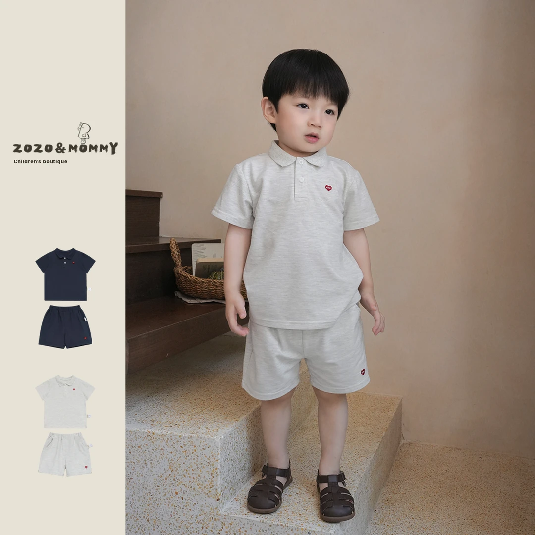 4/18新品【小小绅士】高级气质感polo套装