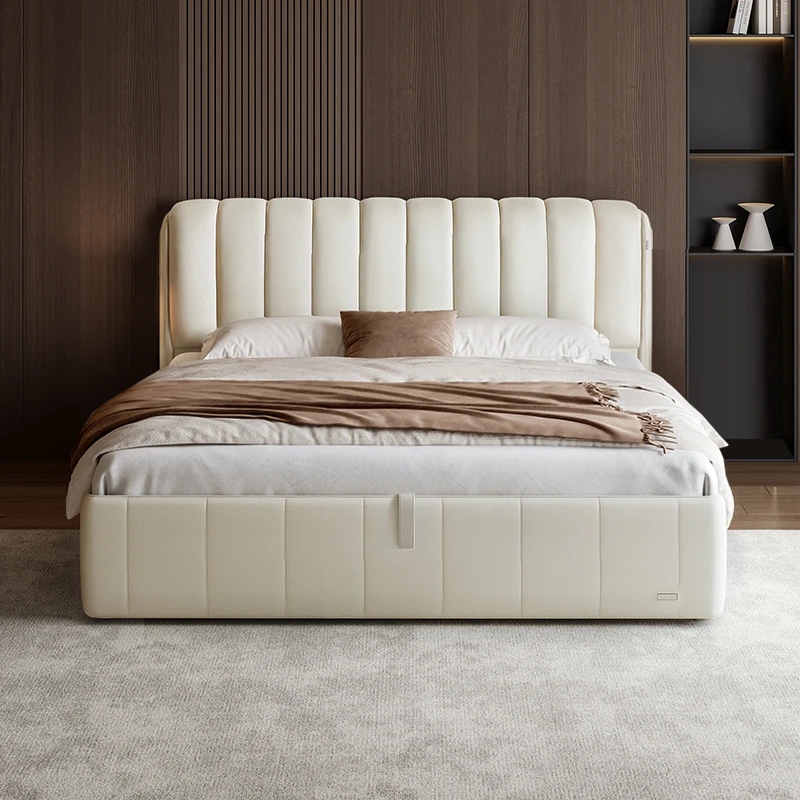 【交个朋友专属】QY全友家居现代简约软包气压高箱储物双人床大床