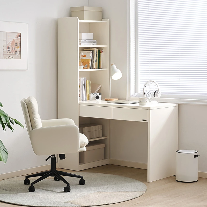QYG全友家居奶油风家用电脑桌子书柜书桌【交个朋友专属】129538
