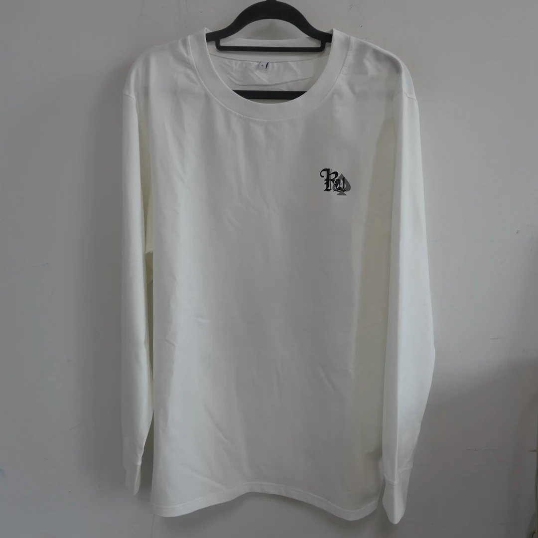 XL-6006奇奇工作室定制款白色丝光棉长袖T恤（男女同款）