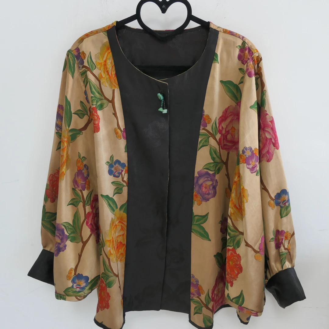 XQ-2333秋款重缎香云纱外套