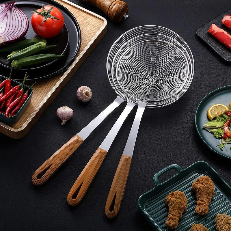 304不锈钢漏勺家用食品级大漏勺捞面捞水饺漏瓢漏勺小号笊篱厨房