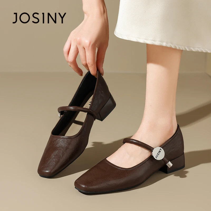 卓诗尼复古玛丽珍鞋2025春夏百搭秋季一字式扣带学院风方头小众款