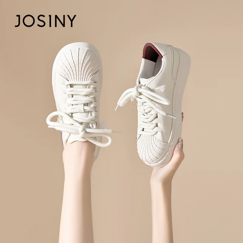 卓诗尼小白鞋女2024年春秋新款百搭女鞋韩版运动休闲鞋厚底板鞋子